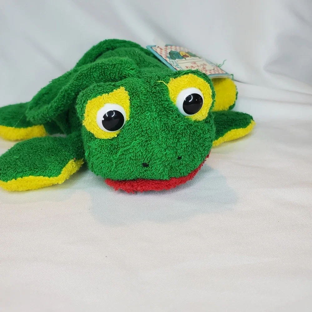 Rub a dub club Stuffed Frog Plush wash cloth bath‎